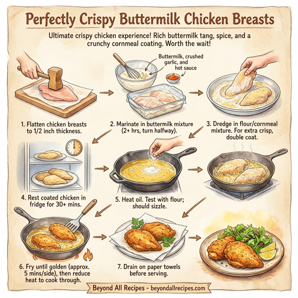 Perfectly Crispy Buttermilk Chicken Breasts instructions