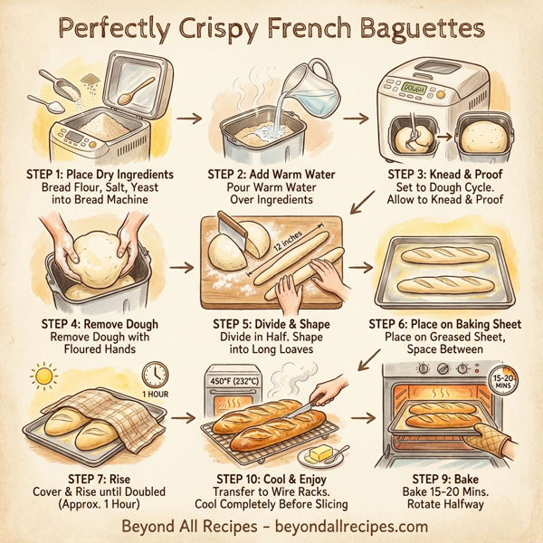 Perfectly Crispy French Baguettes instructions