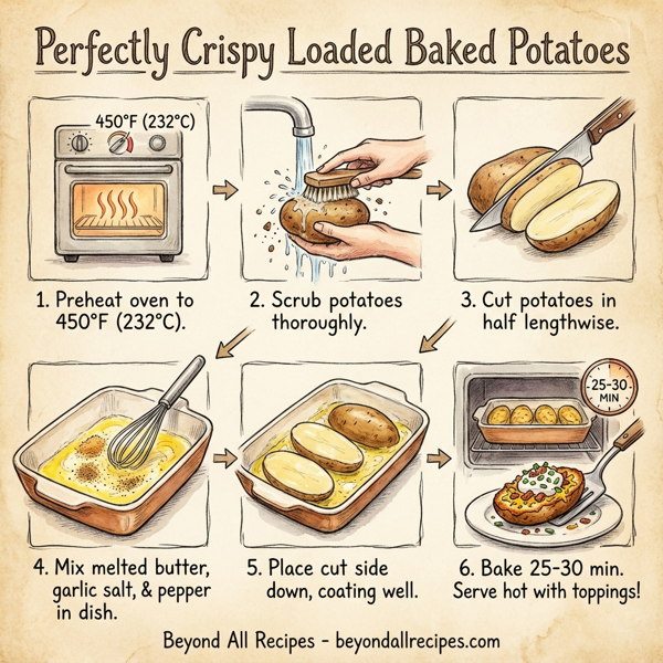 Perfectly Crispy Loaded Baked Potatoes instructions