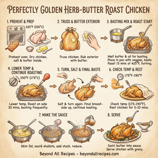 Perfectly Golden Herb-Butter Roast Chicken instructions