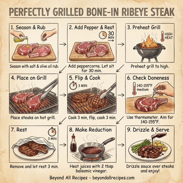 Perfectly Grilled Bone-In Ribeye Steak instructions
