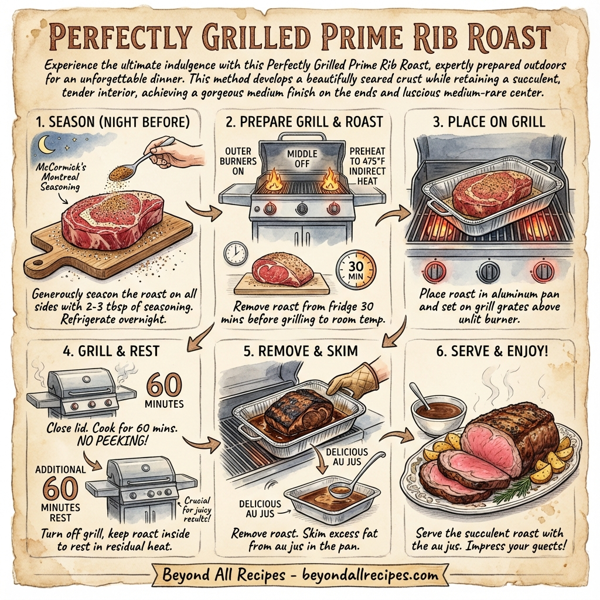Perfectly Grilled Prime Rib Roast instructions