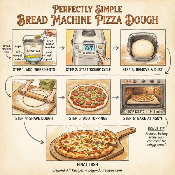 Perfectly Simple Bread Machine Pizza Dough instructions