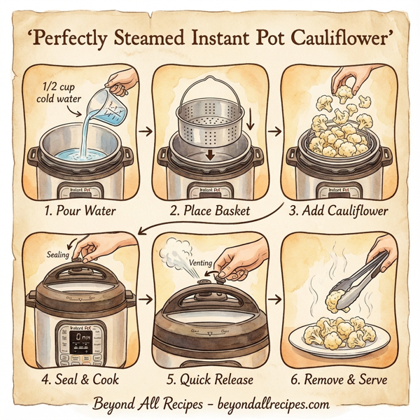 Perfectly Steamed Instant Pot Cauliflower instructions
