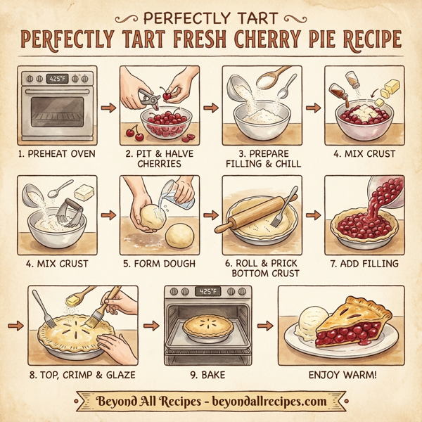 Perfectly Tart Fresh Cherry Pie instructions