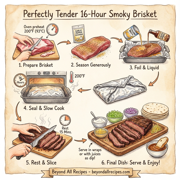 Perfectly Tender 16-Hour Smoky Brisket instructions