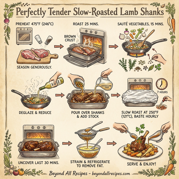 Perfectly Tender Slow-Roasted Lamb Shanks instructions
