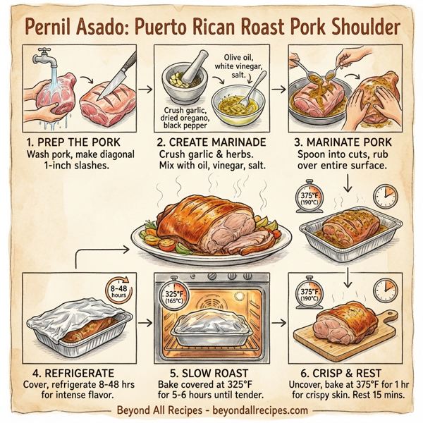 Pernil Asado: Puerto Rican Roast Pork Shoulder instructions