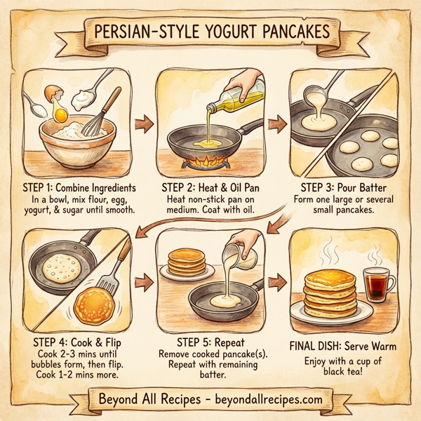 Persian-Style Yogurt Pancakes instructions