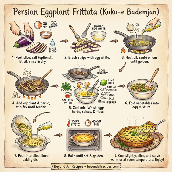 Persian Eggplant Frittata (Kuku-e Bademjan) instructions