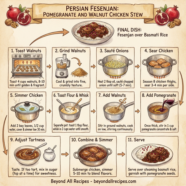 Persian Fesenjan: Pomegranate and Walnut Chicken Stew instructions