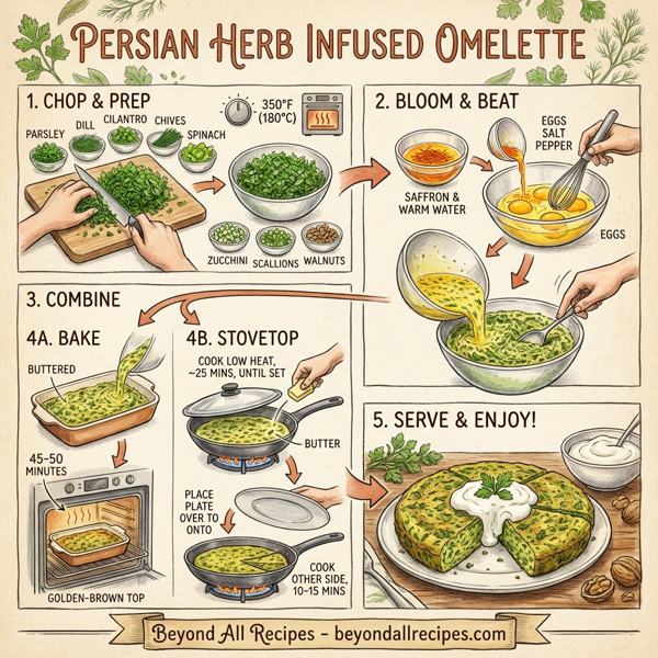 Persian Herb Infused Omelette instructions