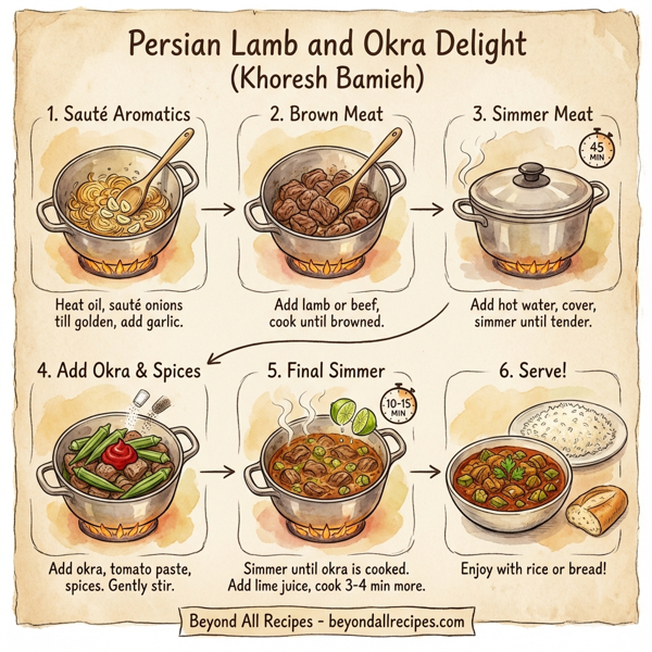 Persian Lamb and Okra Delight (Khoresh Bamieh) instructions