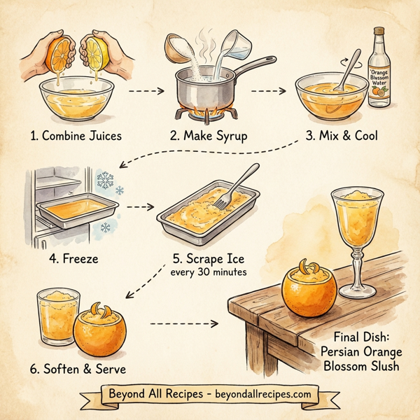 Persian Orange Blossom Slush instructions
