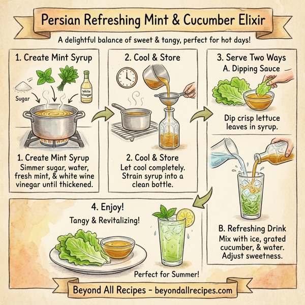 Persian Refreshing Mint & Cucumber Elixir instructions
