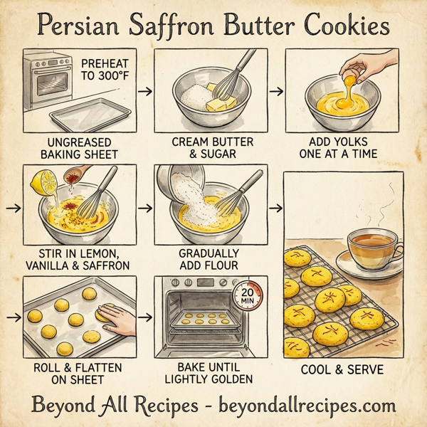 Persian Saffron Butter Cookies instructions