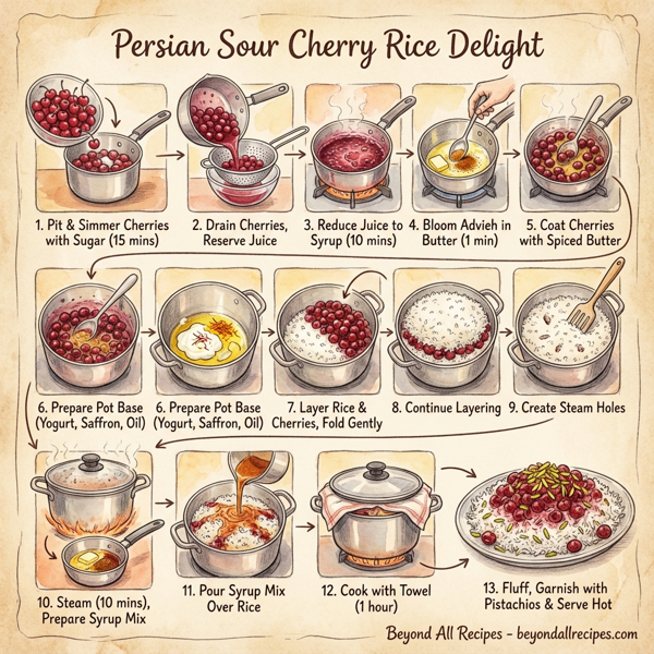 Persian Sour Cherry Rice Delight instructions