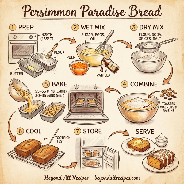 Persimmon Paradise Bread instructions
