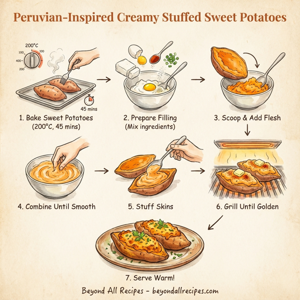 Peruvian-Inspired Creamy Stuffed Sweet Potatoes instructions