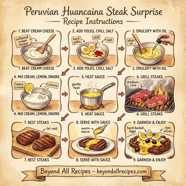 Peruvian Huancaina Steak Surprise instructions