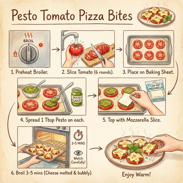 Pesto Tomato Pizza Bites instructions