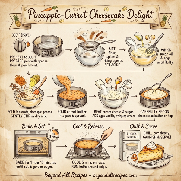 Pineapple-Carrot Cheesecake Delight instructions