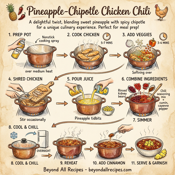 Pineapple-Chipotle Chicken Chili instructions