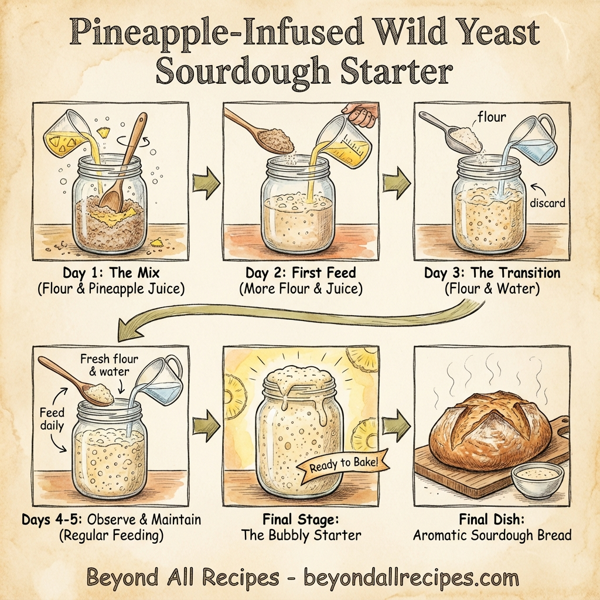 Pineapple-Infused Wild Yeast Sourdough Starter instructions