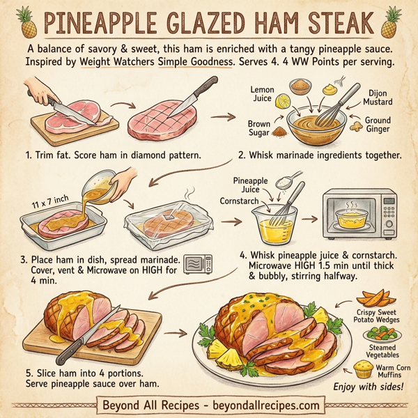 Pineapple Glazed Ham Steak instructions