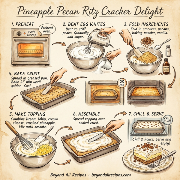 Pineapple Pecan Ritz Cracker Delight instructions