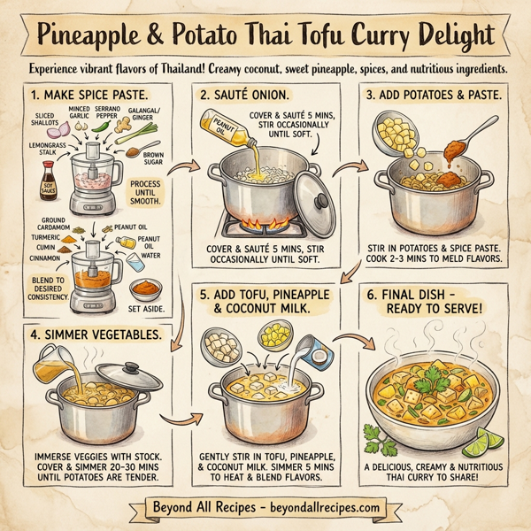 Pineapple & Potato Thai Tofu Curry Delight instructions