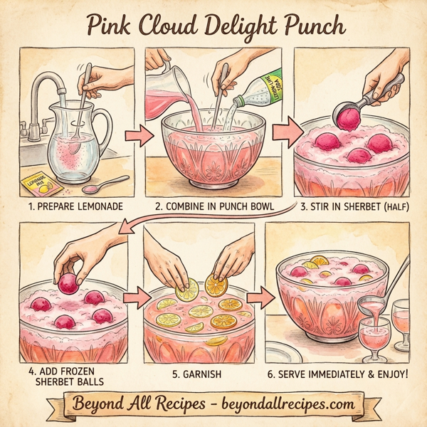 Pink Cloud Delight Punch instructions