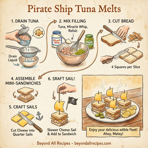 Pirate Ship Tuna Melts instructions