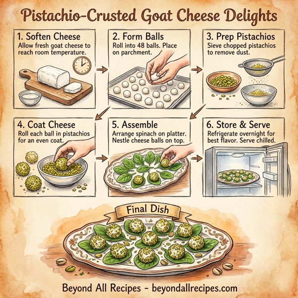 Pistachio-Crusted Goat Cheese Delights instructions