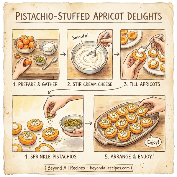 Pistachio-Stuffed Apricot Delights instructions