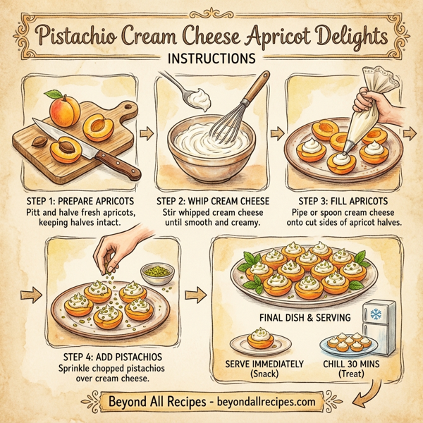 Pistachio Cream Cheese Apricot Delights instructions