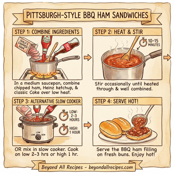 Pittsburgh-Style BBQ Ham Sandwiches instructions