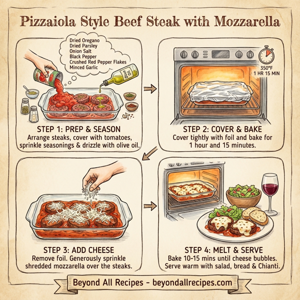 Pizzaiola Style Beef Steak with Mozzarella instructions