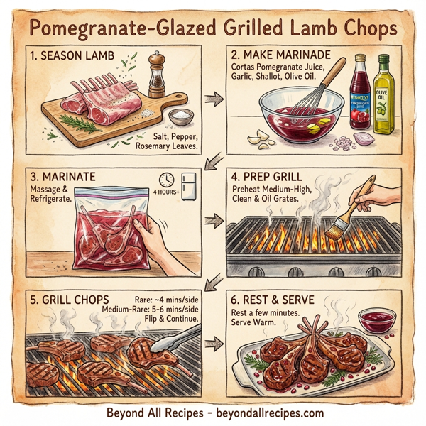 Pomegranate-Glazed Grilled Lamb Chops instructions