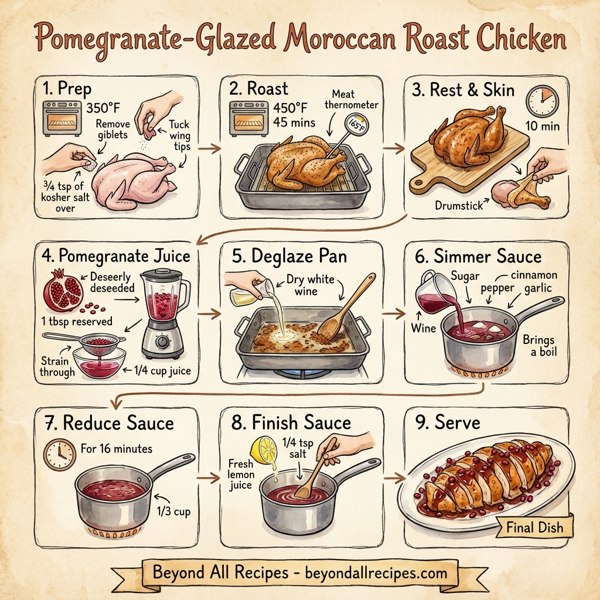 Pomegranate-Glazed Moroccan Roast Chicken instructions