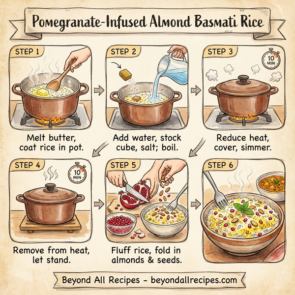 Pomegranate-Infused Almond Basmati Rice instructions