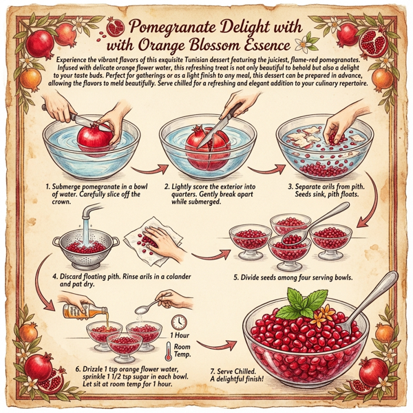 Pomegranate Delight with Orange Blossom Essence instructions
