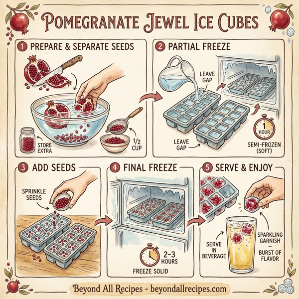 Pomegranate Jewel Ice Cubes instructions