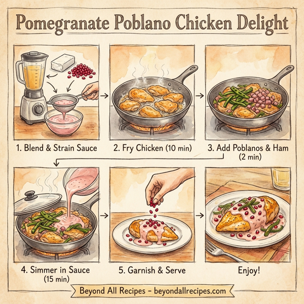Pomegranate Poblano Chicken Delight instructions