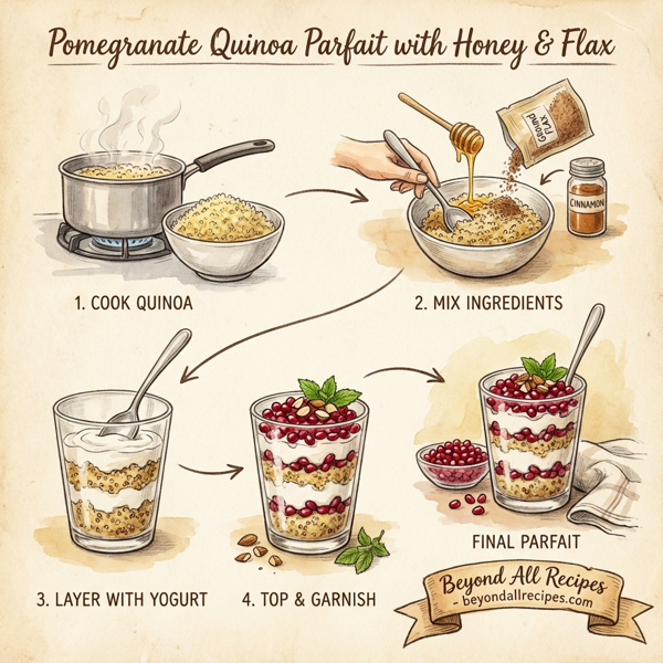 Pomegranate Quinoa Parfait with Honey & Flax instructions