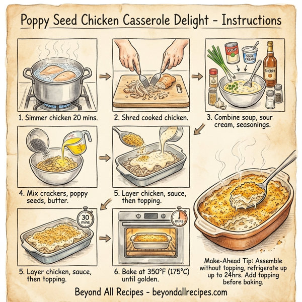 Poppy Seed Chicken Casserole Delight instructions