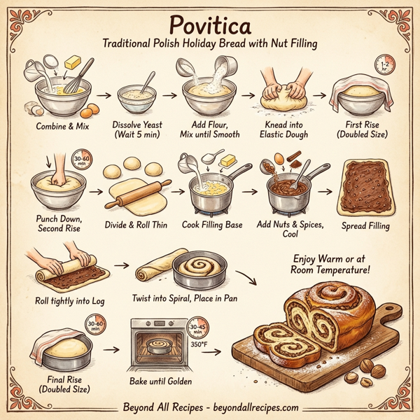 Povitica: Traditional Polish Holiday Bread with Nut Filling instructions