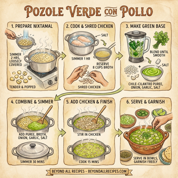 Pozole Verde con Pollo (Green Chicken Pozole) instructions