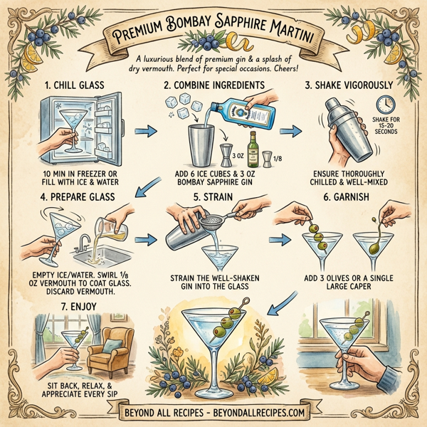 Premium Bombay Sapphire Martini instructions