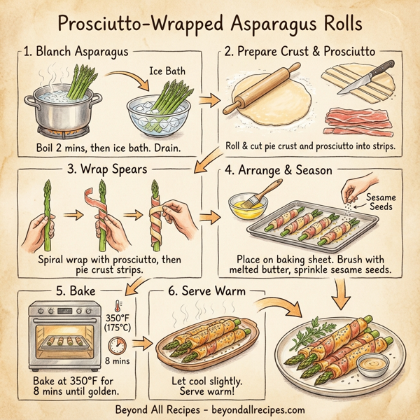 Prosciutto-Wrapped Asparagus Rolls instructions